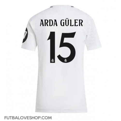 Dres Real Madrid Arda Guler #15 Domáci pre Ženy 2024-25 Krátky Rukáv